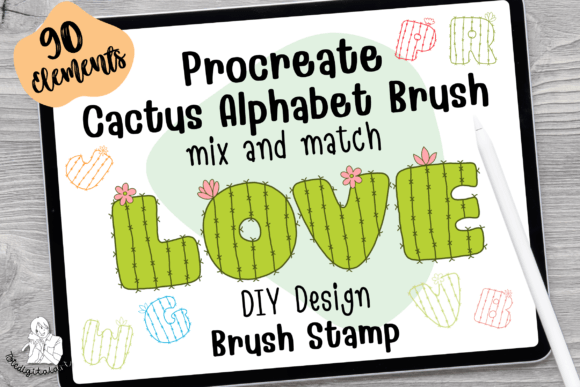 Build Design Cute Cactuses Alphabet