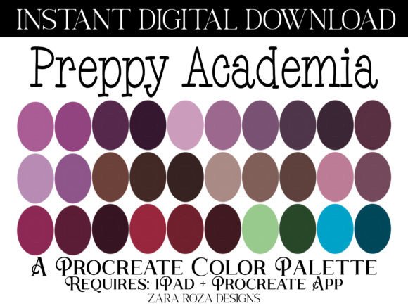 Exploring the Preppy Academia Procreate Color Palette: A Versatile Tool for Artists and Designers