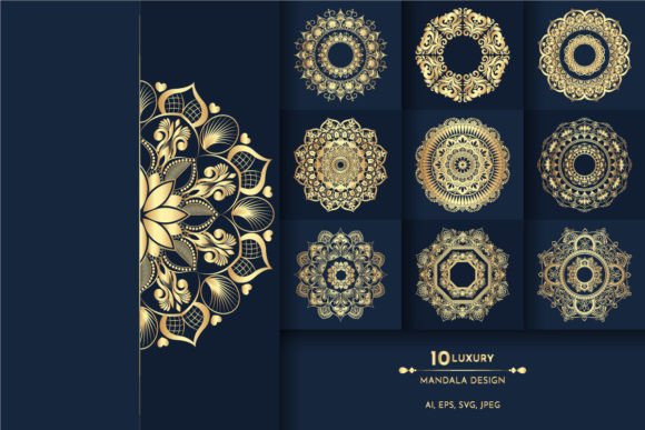 Luxury Ornamental Mandala Set Design for Strategic Creativity and Business Applications