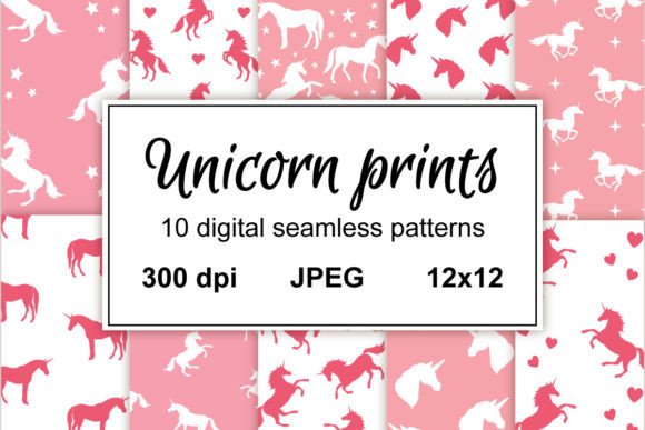 Set of Unicorn Patterns