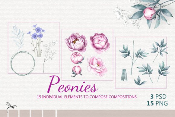 Set of Watercolor Floral Illustrations: A Versatile Asset for Creative Projects