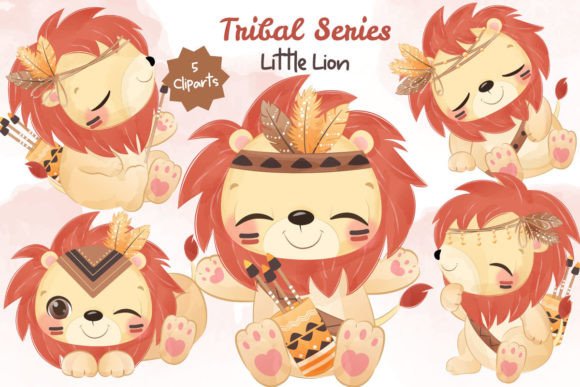 Tribal Series Little Lion Clipart: A Versatile Asset for Creative Projects