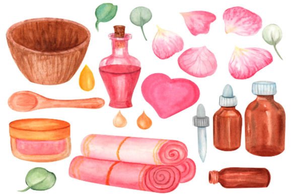 Watercolor Spa Clipart: A Versatile Tool for Beauty Branding and Design