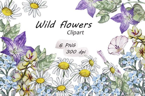 Watercolor Wildflowers Clipart PNG: A Versatile Asset for Creative Projects
